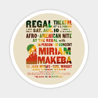 miriam makeba concert graphic Magnet